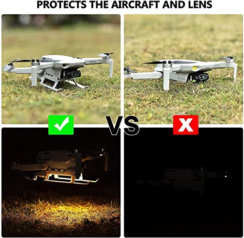 LED Height Extender for DJI Mini 2 Foldable Landing Gear Night Flight Lights for DJI Mavic Mini 2/DJI Mavic Mini Accessories(NO Drone) GetZget