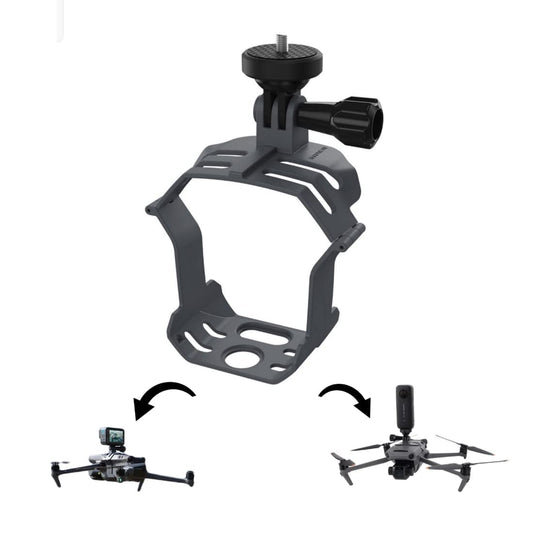 Action Camera Holder Mount For DJI Mavic 3 Accessories Mount for Gopro/ Insta360 One R/ One X2, DJI Osmo Action/ Action 2 Cameras GetZget