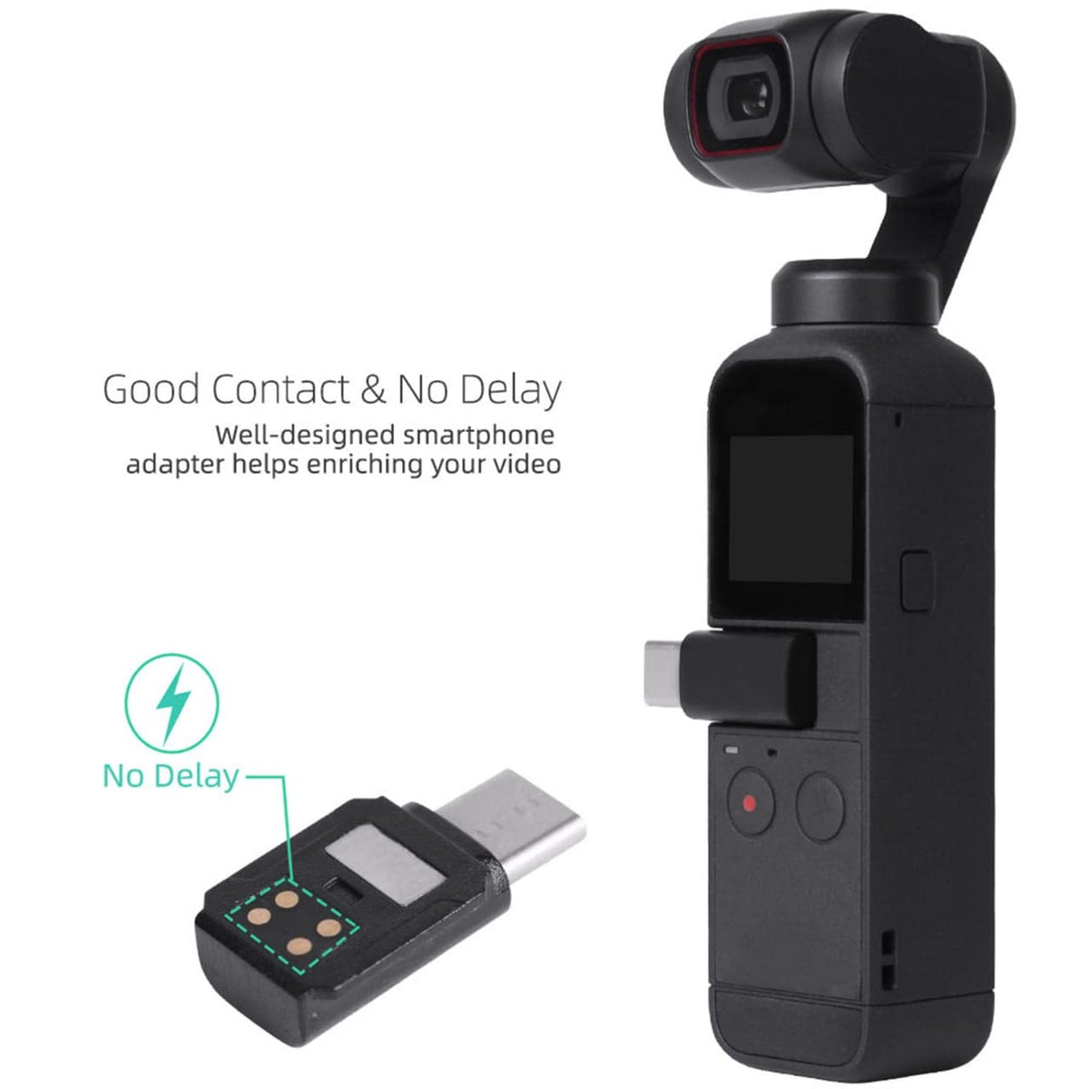Phone Mount Adapter with Data Connector for DJI Osmo Pocket and Pocket 2 (view 9)