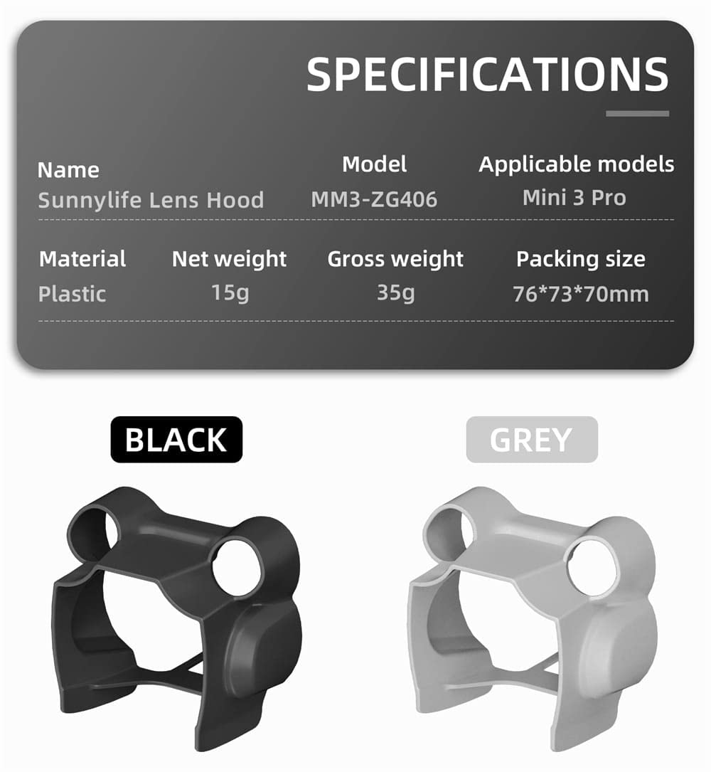 Lens Sun Hood for DJI Mini 3 Pro Gimbal (view 3)