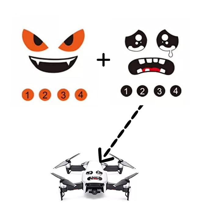 Stickers For Bird Attack Prevention for DJI Mavic 3 Classic / Mini 3 Pro/ Mini/ Mini 2/ Mavic 2 pro, Mobile Phone, Laptop (1 Pair) GetZget