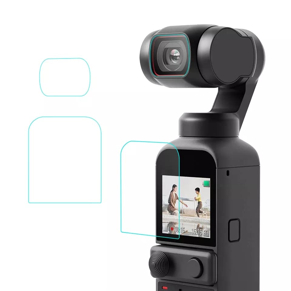 Camera and Screen Protector Films for Osmo Pocket / Pocket 2 (Pack of 2)