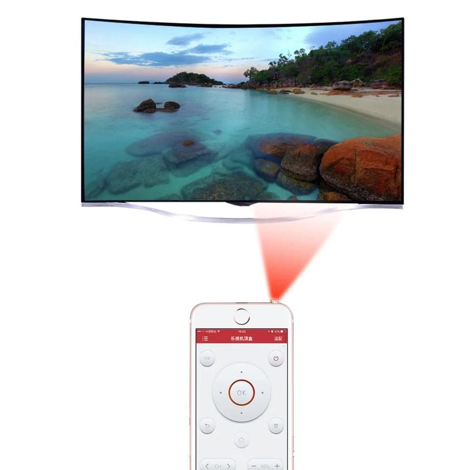Mini Smartphone IR Remote Controller Adapter for ios Smart Phone Mini Infrared Universal Control All in One Air Conditioner/TV/DVD/STB (Jack for ios-Lightning) GetZget