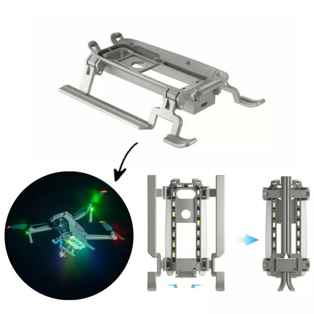 Led Height Extender for DJI Air 2/ Air 2S Night Flying Foldable Landing Gear Legs Dust Protection Best Night Visibility Accessories GetZget