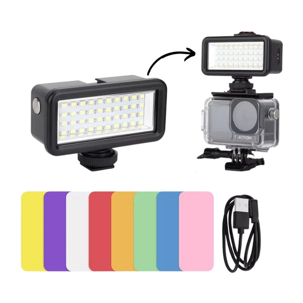 Universal Waterproof Light for GoPro, DJI Osmo Action, DSLR and Gimbals