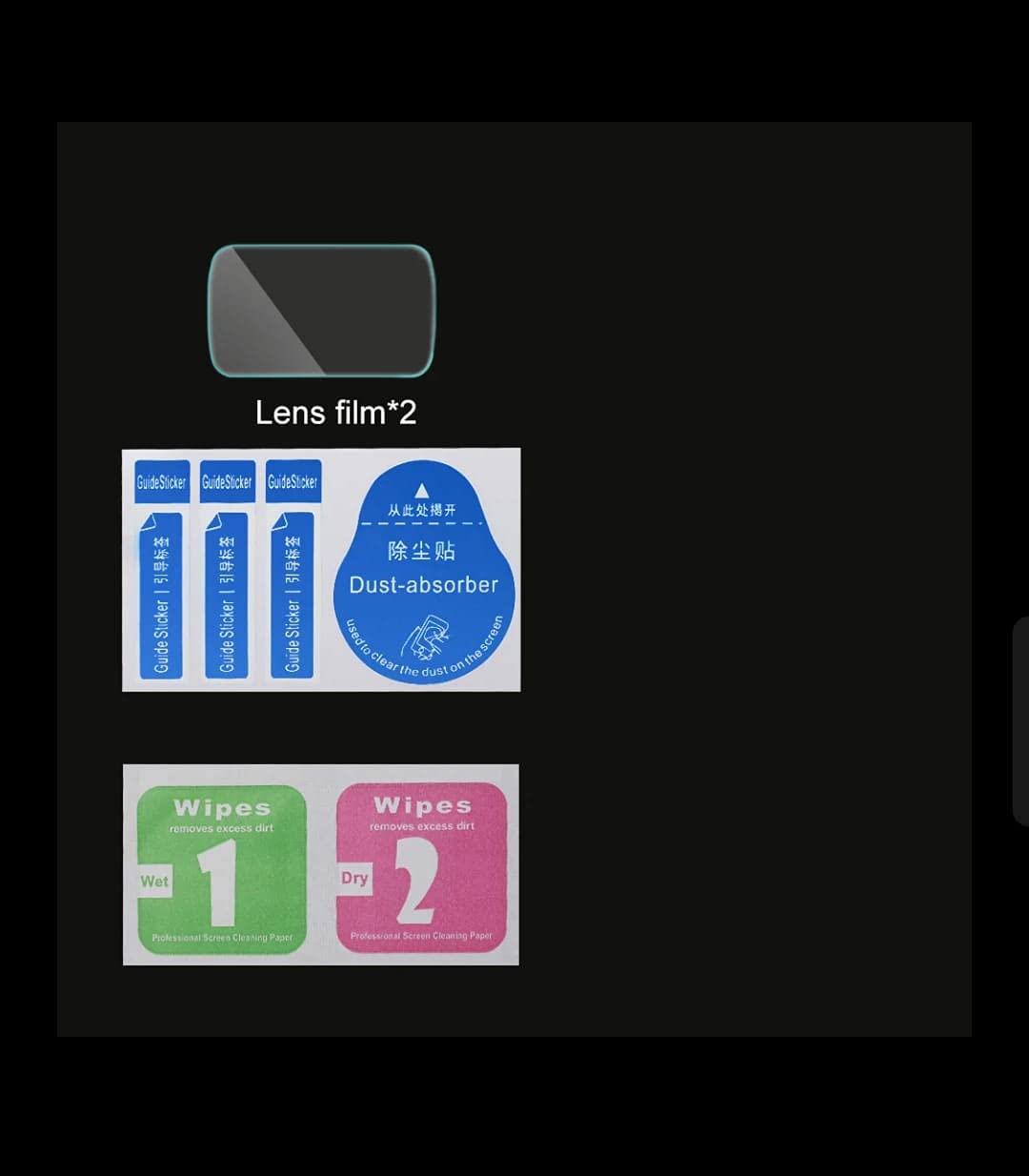 Gimbal Camera Tempered Glass for DJI Mavic Air 2 Drone Anti-Scratch Screen Protector(2 Piece) GetZget