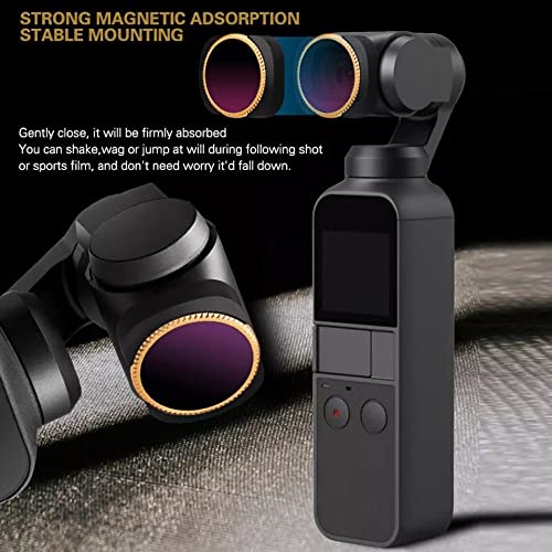 Lens Filters Combo for DJI Osmo Pocket & DJI Osmo Pocket 2 Ndpl 8,16, 32, 64 Filters (4 in1 Set(NDPL)) GetZget