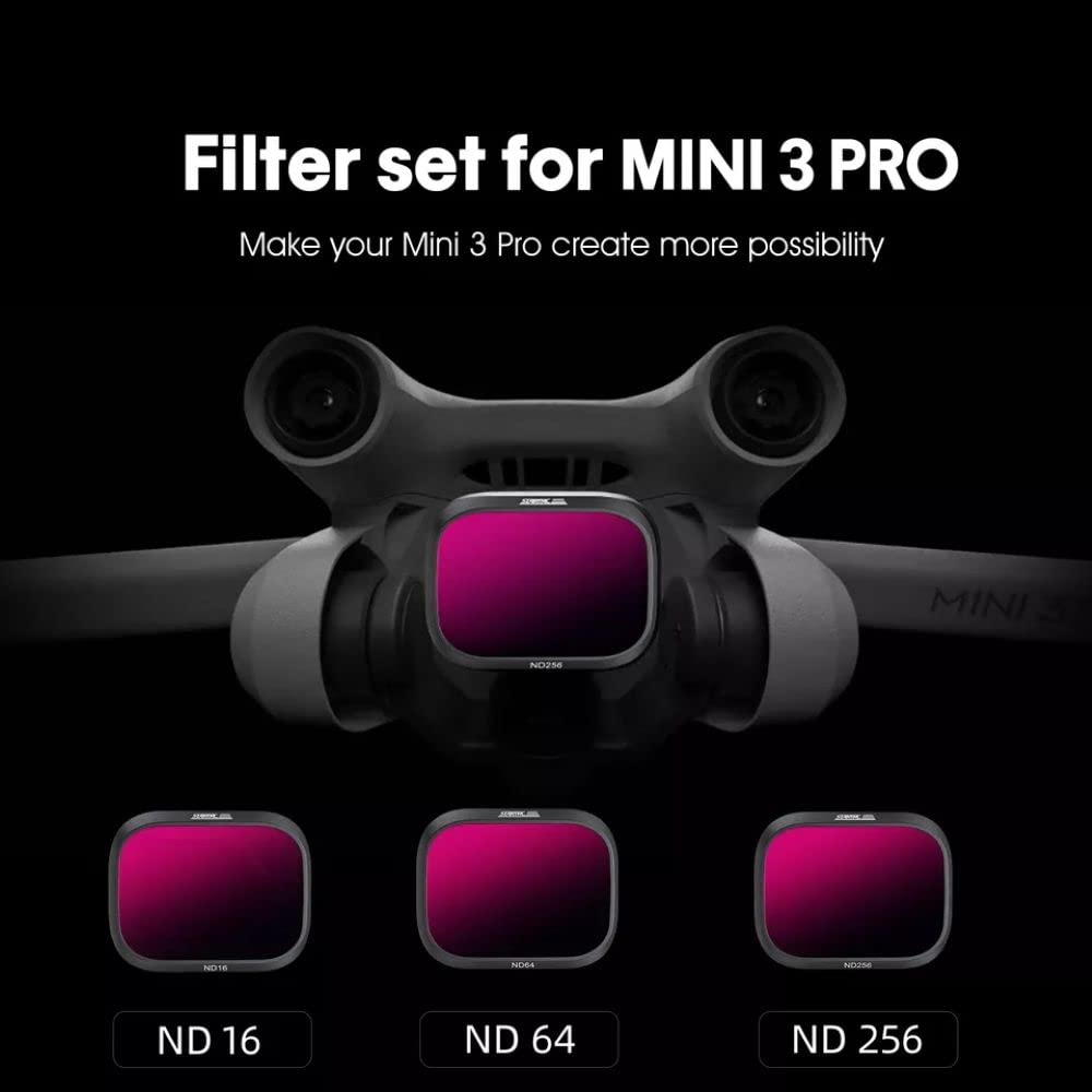3-in-1 ND Filter Set for DJI Mini 3 Pro (ND16, ND64, ND256) (view 9)