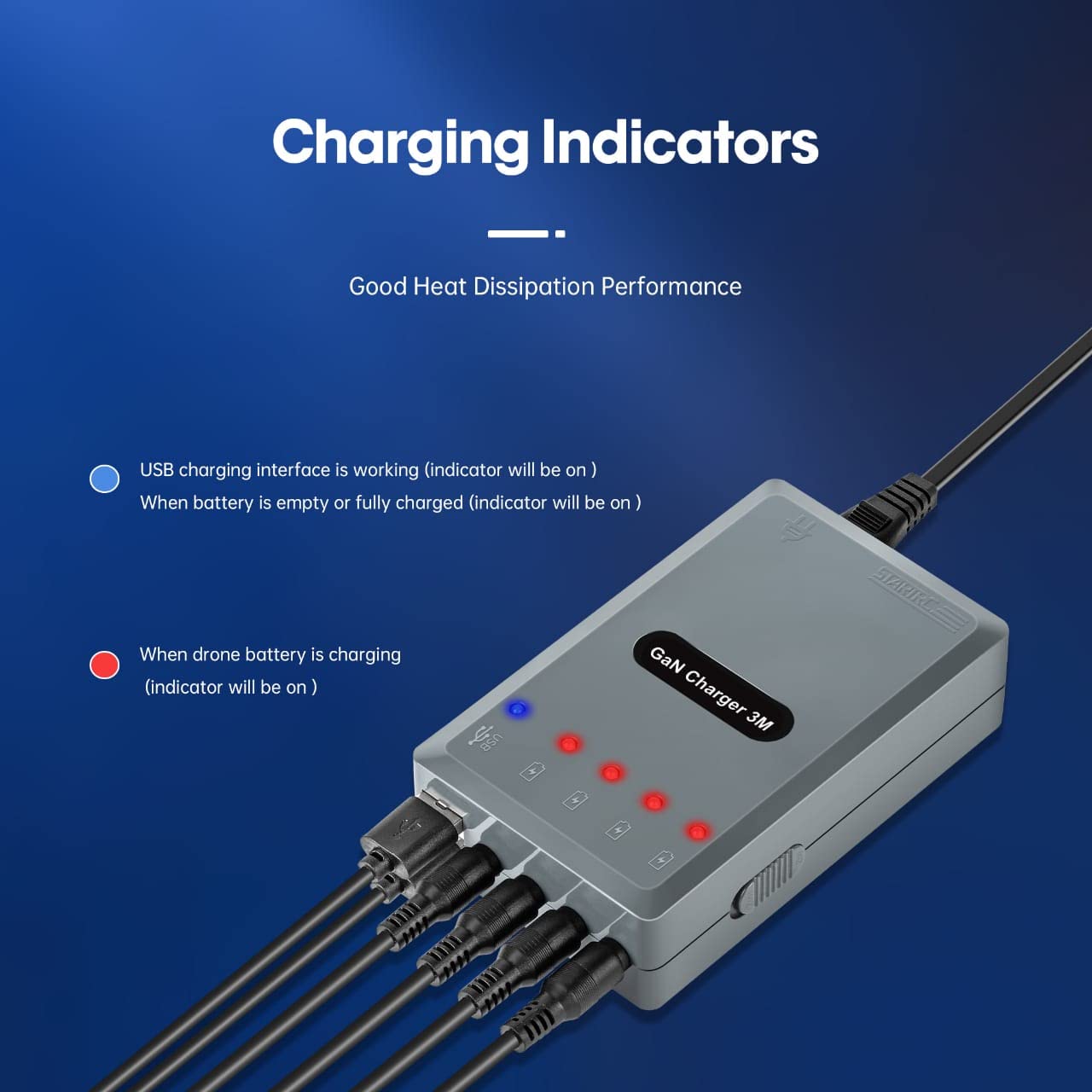 120W Fast Charger for Mavic 3/ 3 Pro & 3 Classic Battery Charging Hub Accessories GetZget