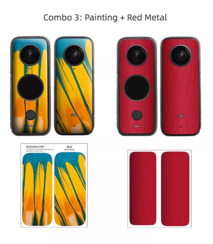 insta360 One X2 Body Skin Stickers 2 Different Skins in a Pack Acceessories