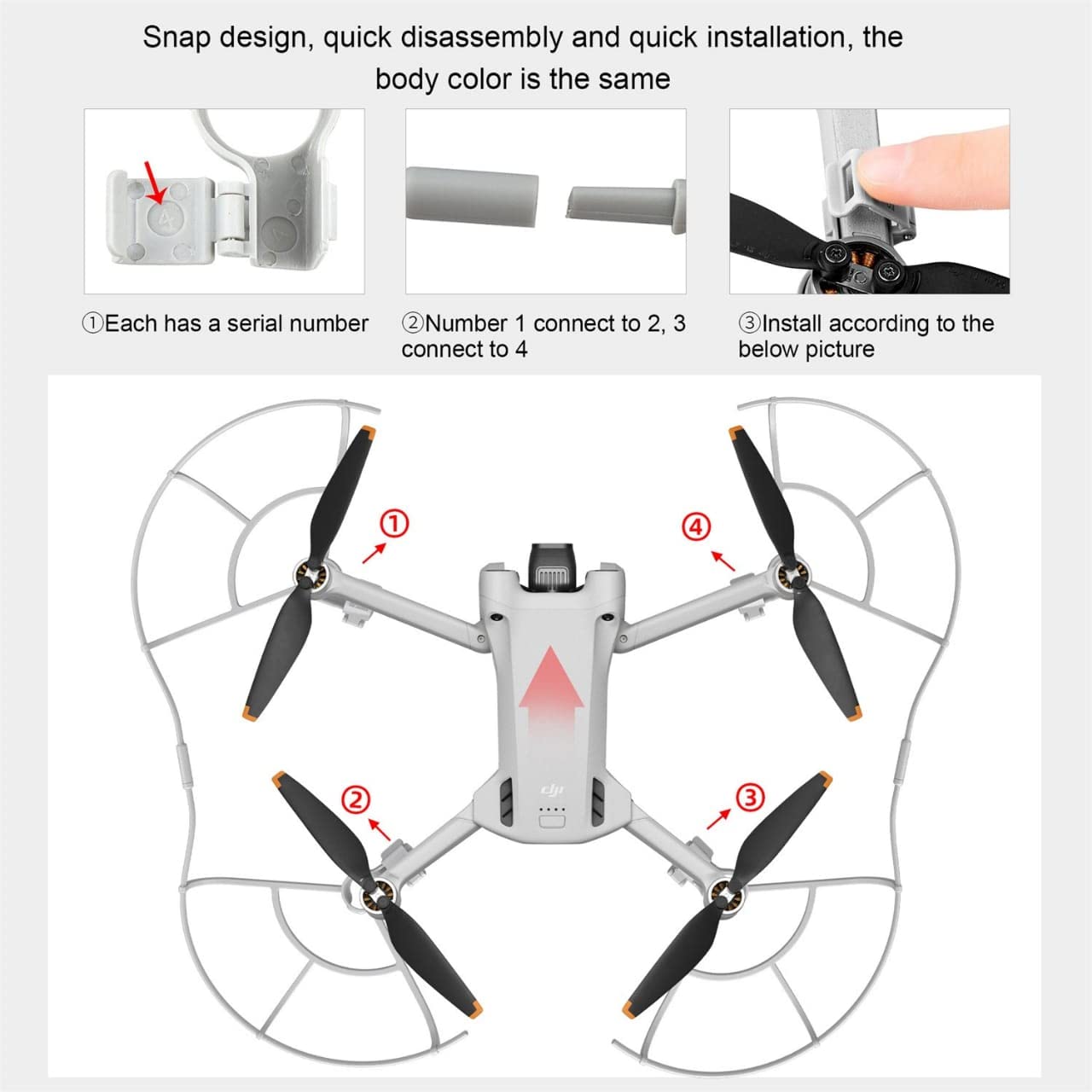 Propellers Guard For DJI Mini 3 Pro Props Guard Protection Accessories GetZget