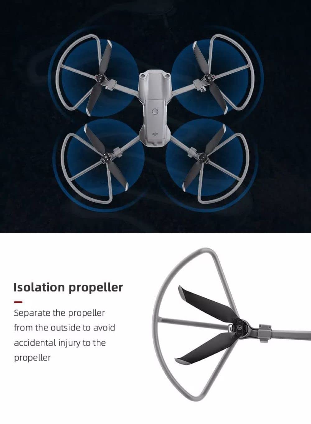 Propeller Guard For DJI Mavic Air 2/ Mavic Air 2S Propeller Guard with inbuilt Height Extender GetZget