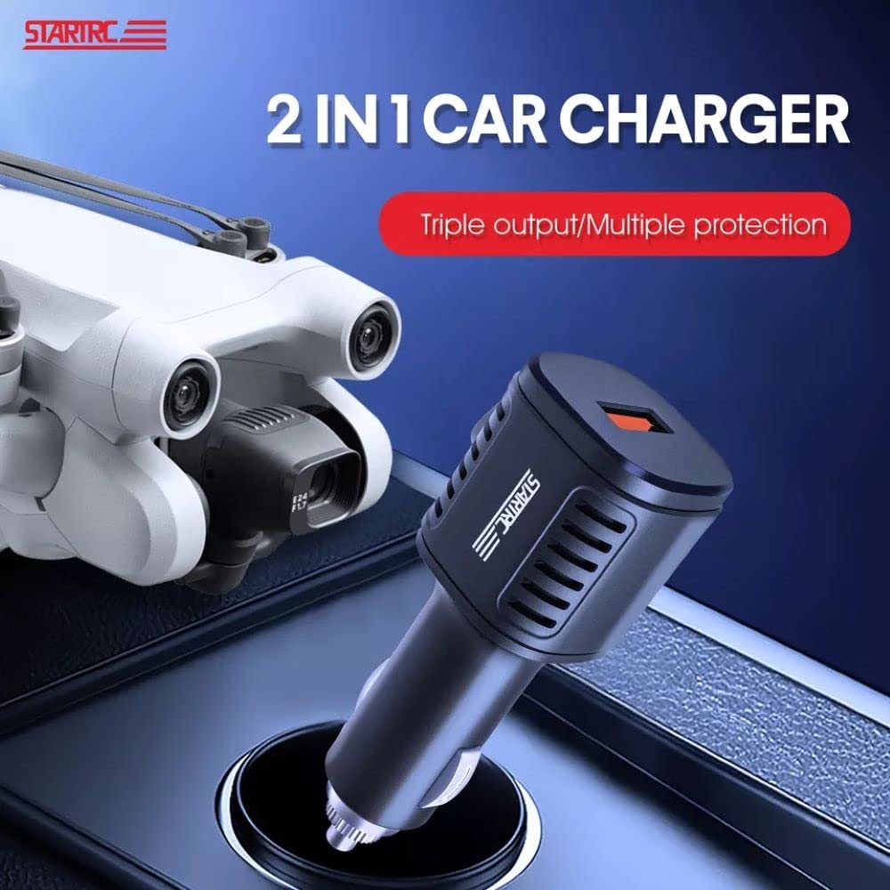 Car Charger for DJI Mini 3 /3 pro /4 Pro Travel Accessories