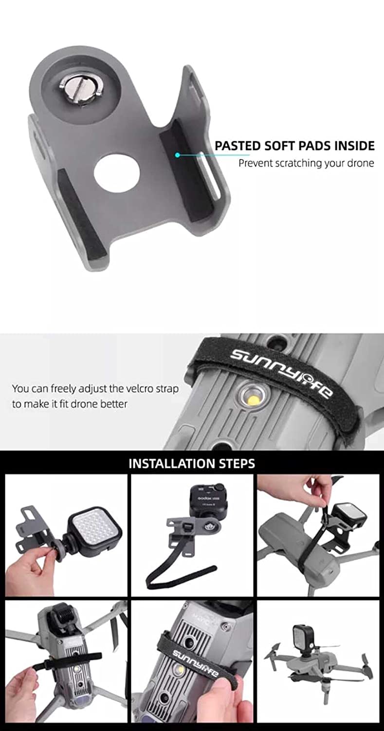 Camera Holder Mount for DJI Mavic AIR 2/ AIR 2S ,Use with Gopro series, Insta 360 Series, DJI Osmo Action, Osmo Pocket series Action Camera Mount GetZget