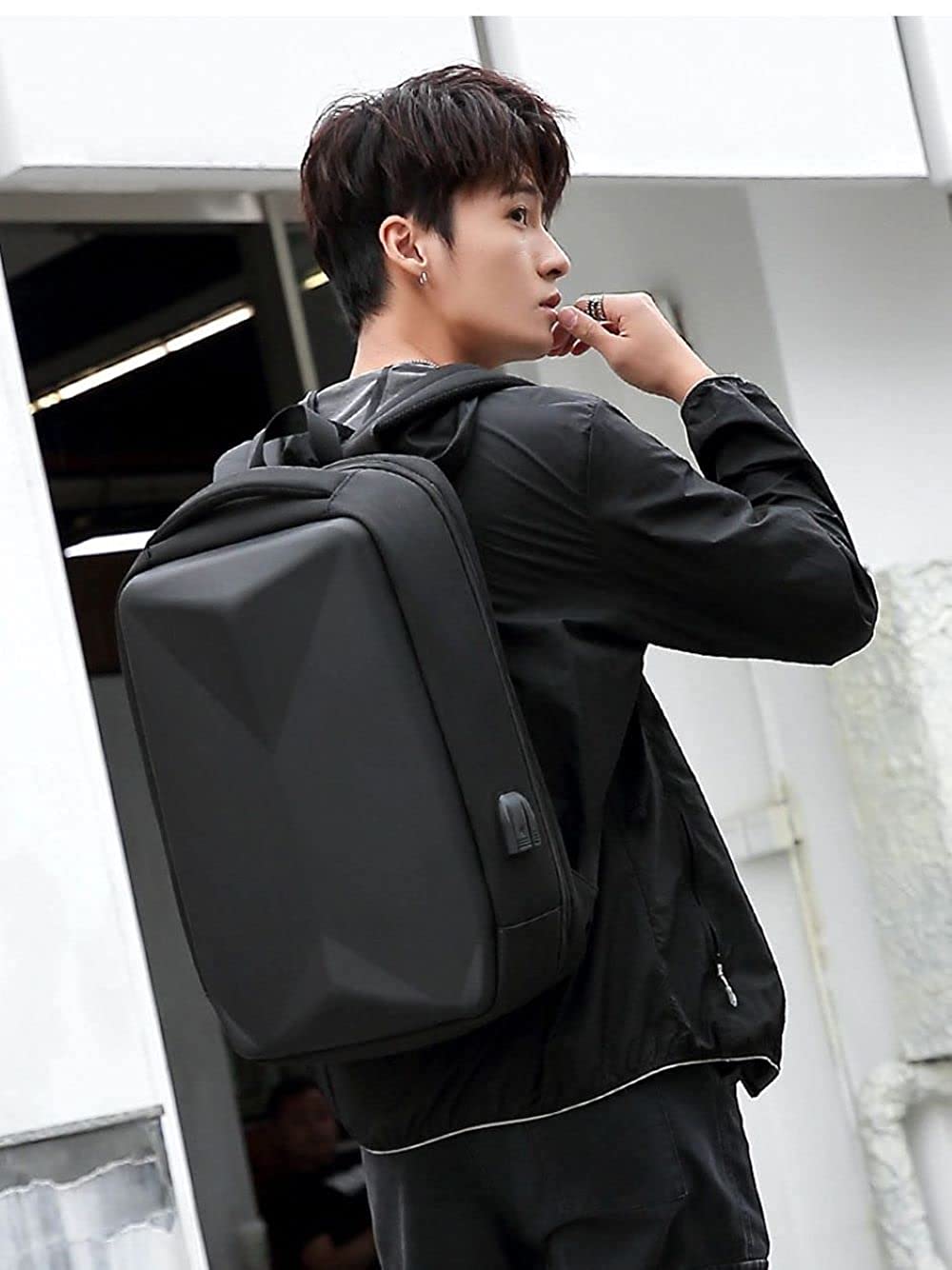 Laptop Carrying Case Bag For College/ Office/ Travel/ Outdoors Fashion Backpack With Charging Port & Number Lock GetZget