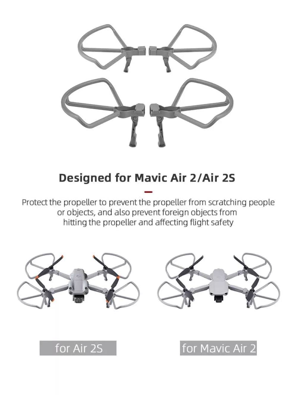 Propeller Guard For DJI Mavic Air 2/ Mavic Air 2S Propeller Guard with inbuilt Height Extender GetZget