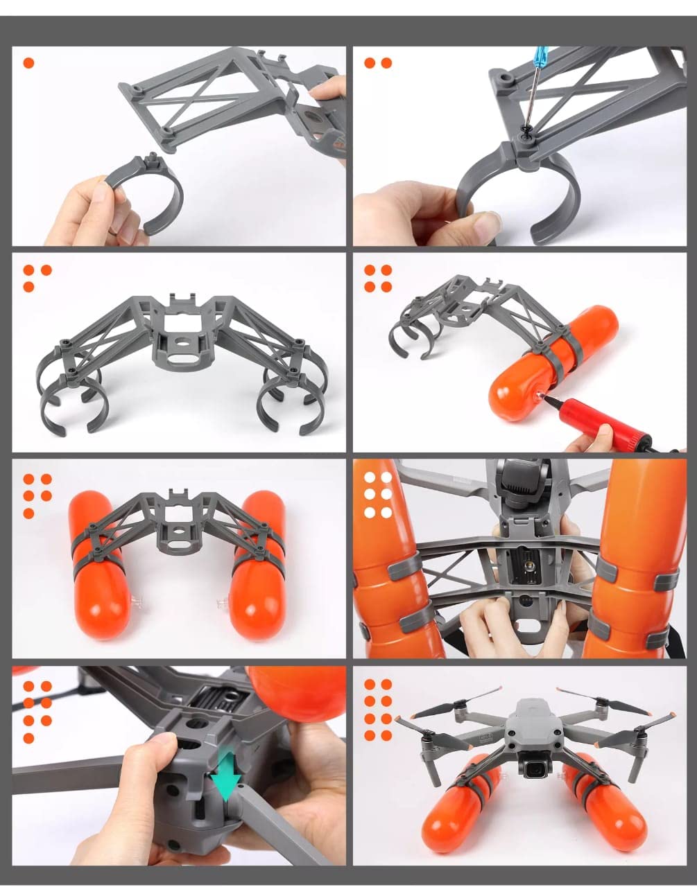 Water Floating Landing Gear Height Extender For DJI Mavic Air 2/ Air 2S