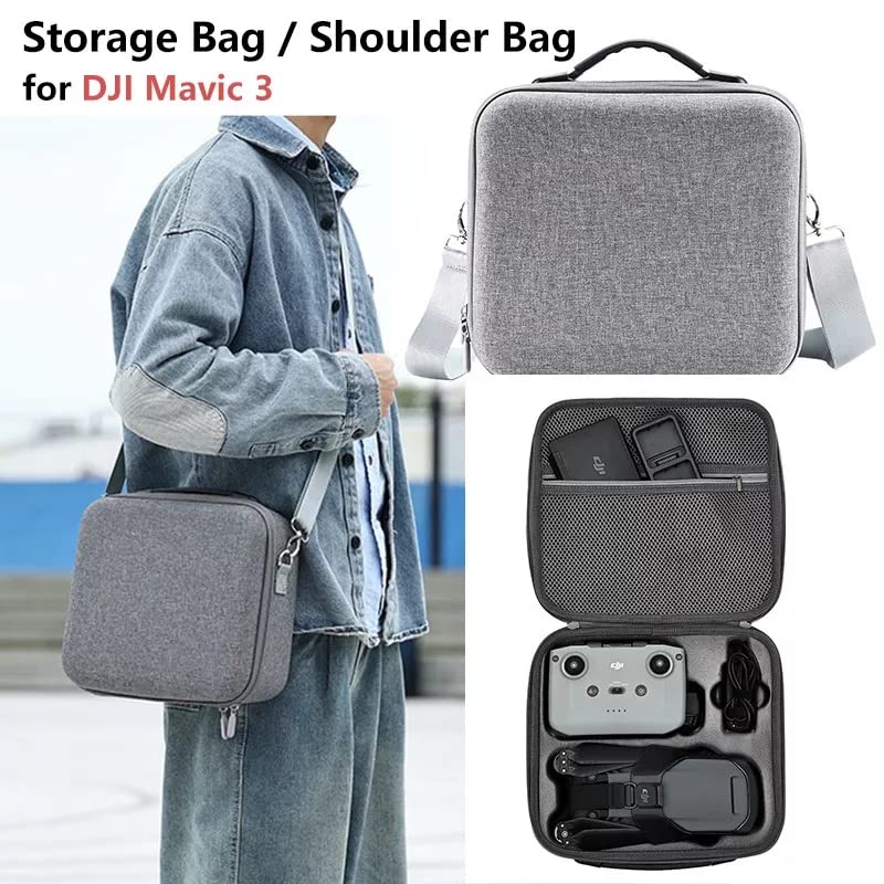 Carrying Case Bag for DJI Mavic 3 & Accessories Protective Hand Carry/ Shoulder PU Bag GetZget