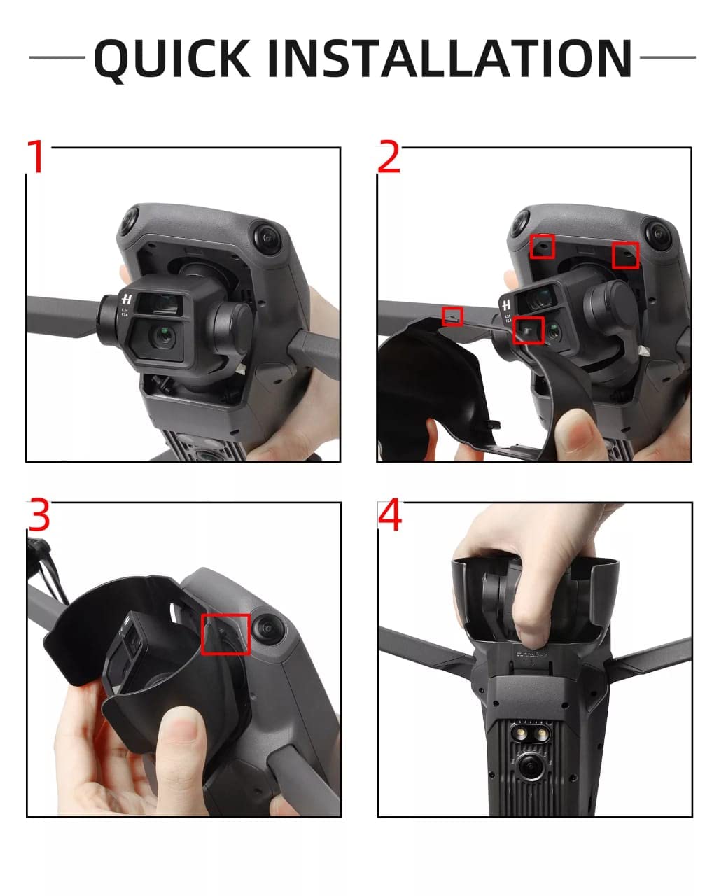 Lens Hood For DJI Mavic 3 Sunshade Protective Hood for Gimbal Camera GetZget