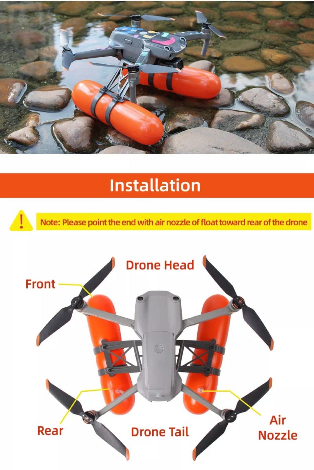Water Floating Landing Gear Height Extender For DJI Mavic Air 2/ Air 2S