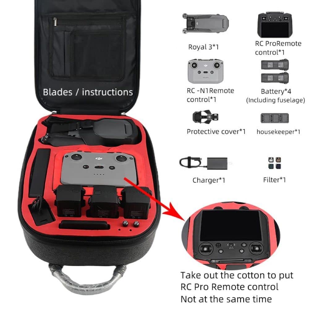 Carrying Case Bag for DJI Mavic 3 Protective Hard Backpack Bag (Backpack with Smart RC Option) GetZget