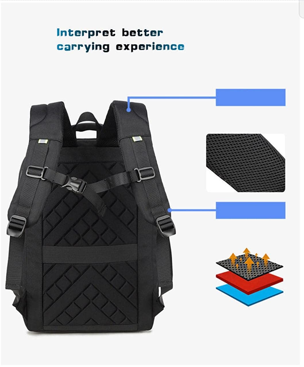 Laptop Carrying Case Bag Fashion Waterproof Hard Case Backpack for Travel/ School/ College/ Office With Charging Port & Number Lock GetZget