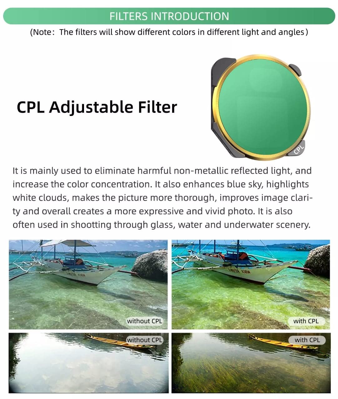 4 in 1 Mix Filters Set For DJI Mavic 3 Gimbal Camera Nd Filters Accessories GetZget