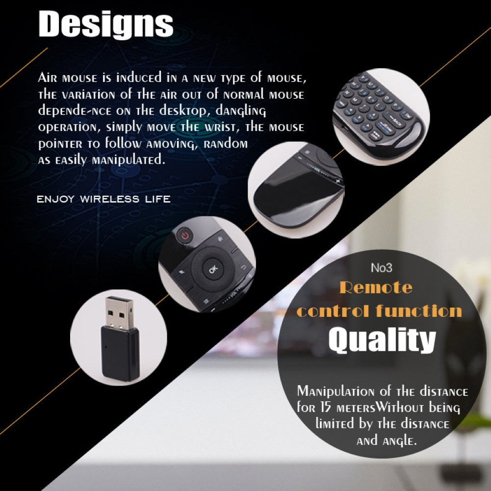 Air Mouse Remote Controller for Smart TV, Projector, PC and Android Box (view 6)