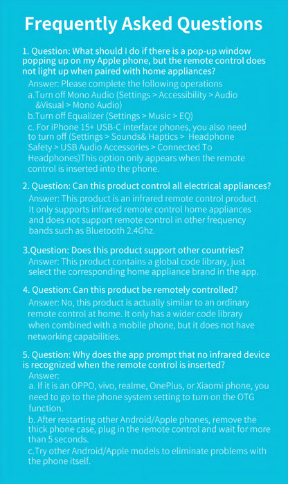 Ocrustar 7th Gen 2025 Mini Smartphone IR Remote Controller Adapter For Android & iOS iPhone Mini IR Blaster Universal Control All in One AC/TV/DTH/DVD/STB (Type-C)