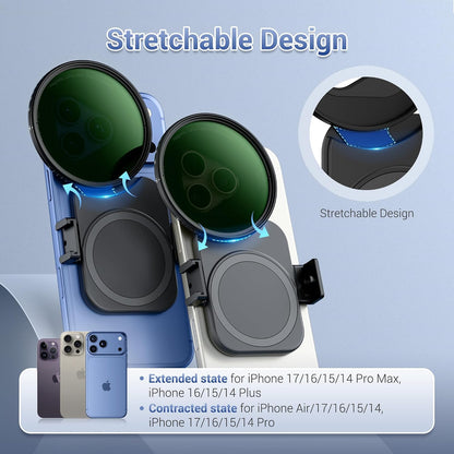 JJC 67mm Phone Lens Filter Adapter Magnetic Mount For iPhone 17/16/15/14 Pro/ Max/ Air