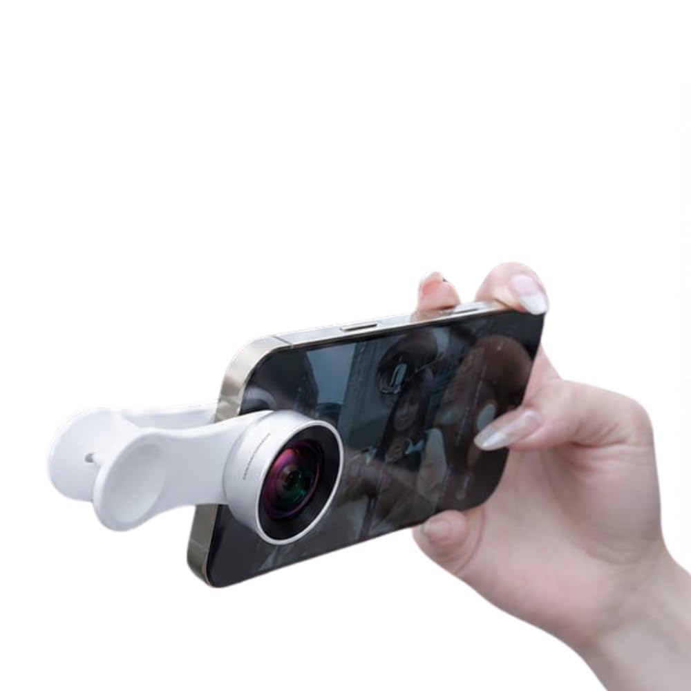 Selfie Wide Angle Lens for Smartphones, Universal Clip-On Camera Lens with Holder Clip