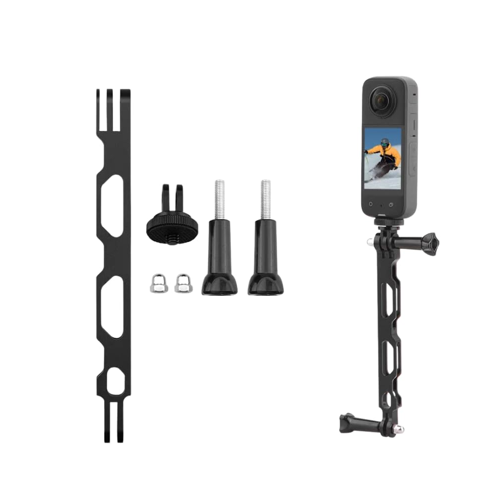 Aluminum Adapter Extension Arm Screw Mount for Insta360 One X5/ X4/ X3 /X2 /Ace pro/ Gopro Dji Action 5/ 4/ Camera Helmet Mount Bracket