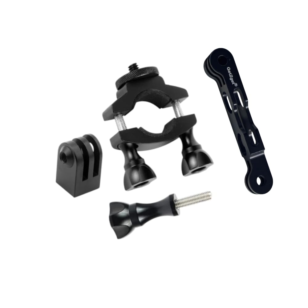 Aluminum Camera Bike Mount for Bicycle/Motorcycle For insta360 X3/ X4/ X5, GoPro, DJI Osmo 360, Pocket 3 Action Camera (Bike Bracket + Extender)