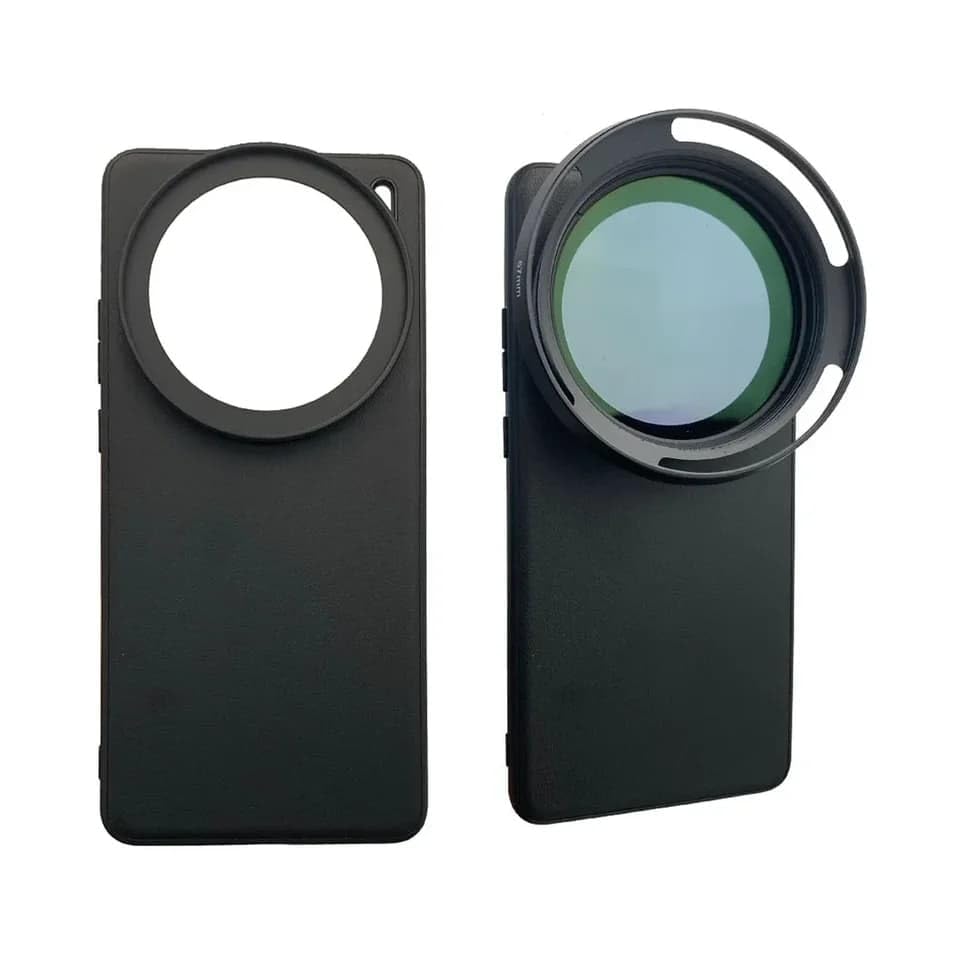 Phone Case For  Vivo X100 with Lens Cap Cover Support 67 mm ND Filter Lens Accessories (Black)