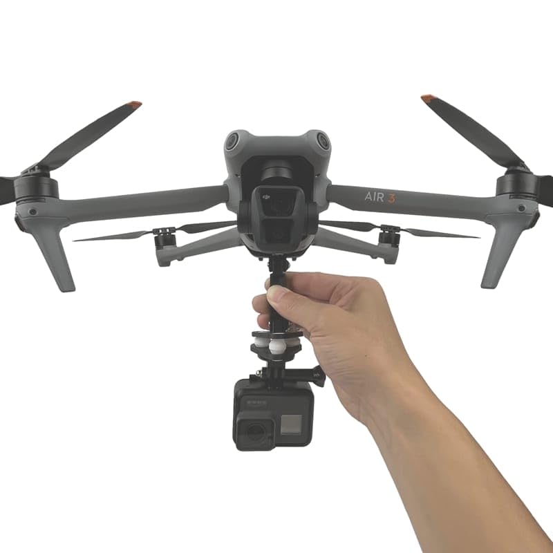 Action Camera Holder Mount For DJI Air 3/ 3S Drone – External GoPro/DJI / Insta360 Camera Bracket Adapter for Aerial Filming
