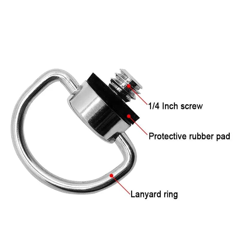 1/4 D Ring Screw For DJI Pocket 3/2/ 1, Osmo 360, Insta 360 X5/ X4/ X3, DSLR and Action Camera Supports Tread Mount for Camera Strap Accessories