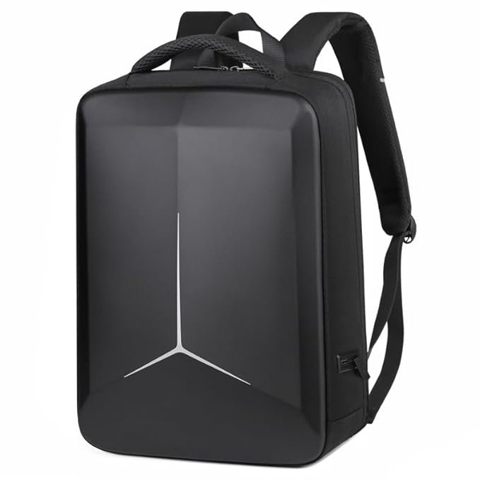 Laptop Carrying Case Bag Multipurpose Fashion Hard Case Backpack for School/College/Office With USB & Type-C Charging Port & Number Lock