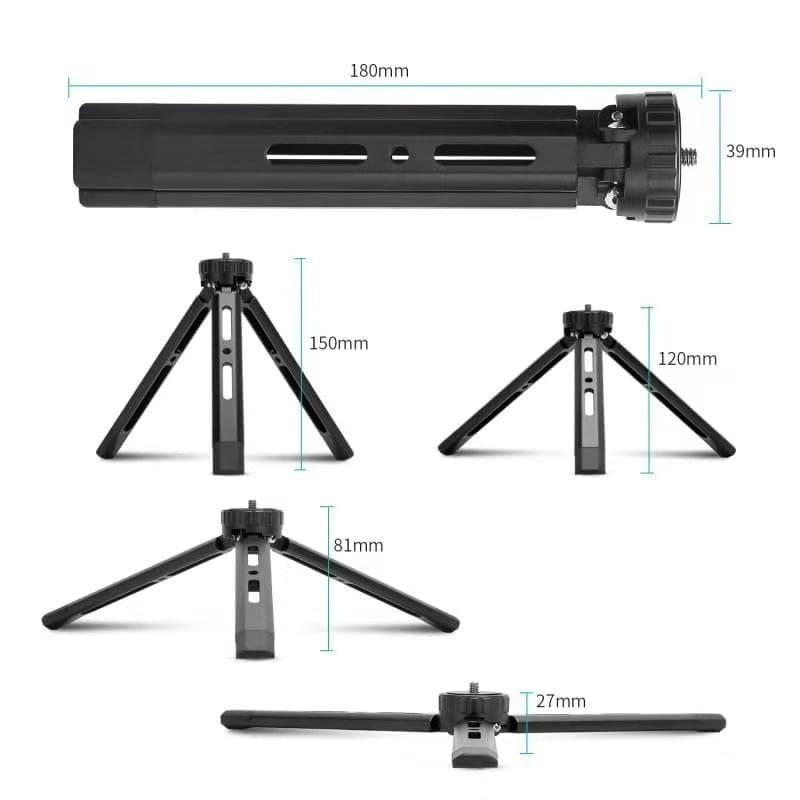  Aluminium Universal 4 Stop Height Adjustable Tripod 