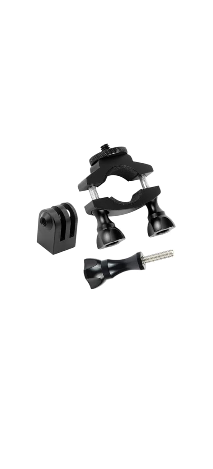 Aluminum Camera Bike Mount for Bicycle/Motorcycle For insta360 X3/ X4/ X5, GoPro, DJI Osmo 360, Pocket 3 Action Camera with 1/4 Screw Adapter (Bike Bracket + Screw Mount)