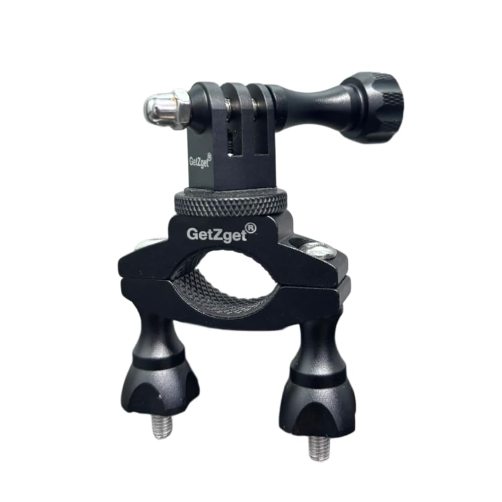 Aluminum Camera Bike Mount for Bicycle/Motorcycle For insta360 X3/ X4/ X5, GoPro, DJI Osmo 360, Pocket 3 Action Camera with 1/4 Screw Adapter (Bike Bracket + Screw Mount)