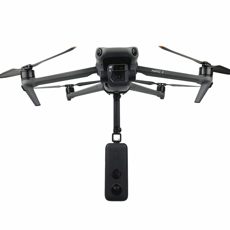 GetZget Action Camera Holder Mount For DJI Mavic 3/ Classic/Pro Drone – External GoPro/DJI / Insta360 Camera Bracket Adapter for Aerial Filming