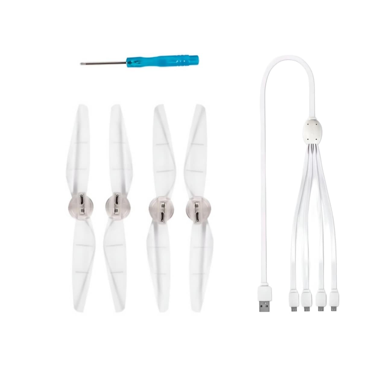 GetZget® Led Flash Props Compatible with DJI Mini 3 Series and mini 4 pro Led Light Propellers Accessories (Full Set)