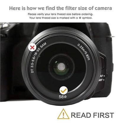  Streak Lens For oneplus12, iPhone 14/15 pro & pro max, Xiaomi 14 Mobile Cover, DSLR Camera (Golden, 58mm)