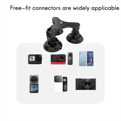 Car Triple Suction Cup Holder For DJI Osmo 360, Action 3/4/5 PRO, Pocket 3, Insta360 X3,X4,X5,ACE 2 PRO, Gopro Series Camera Accessories