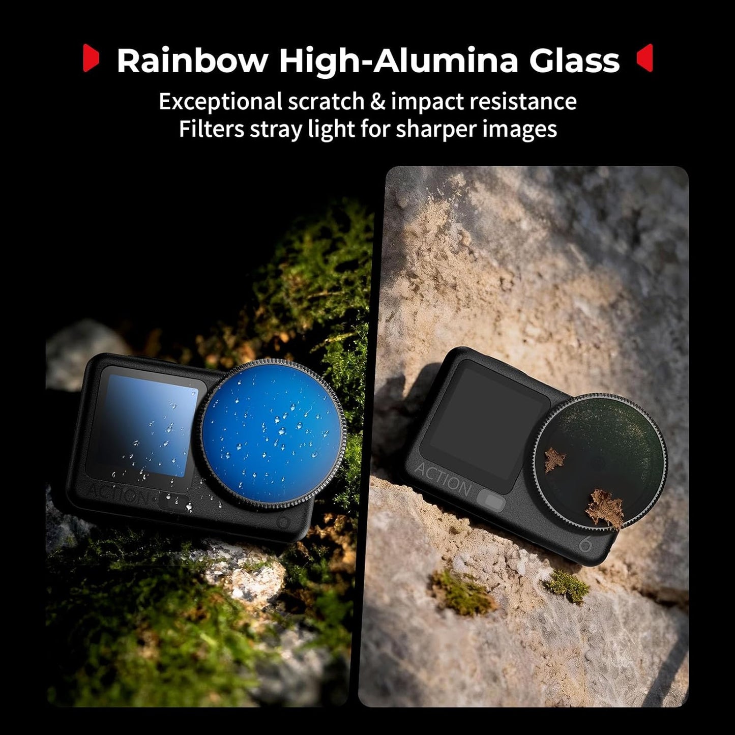 SmallRig 1/4 Black Mist Filter for DJI Osmo Action 6, Snap On Black Diffusion 1/4 Filter