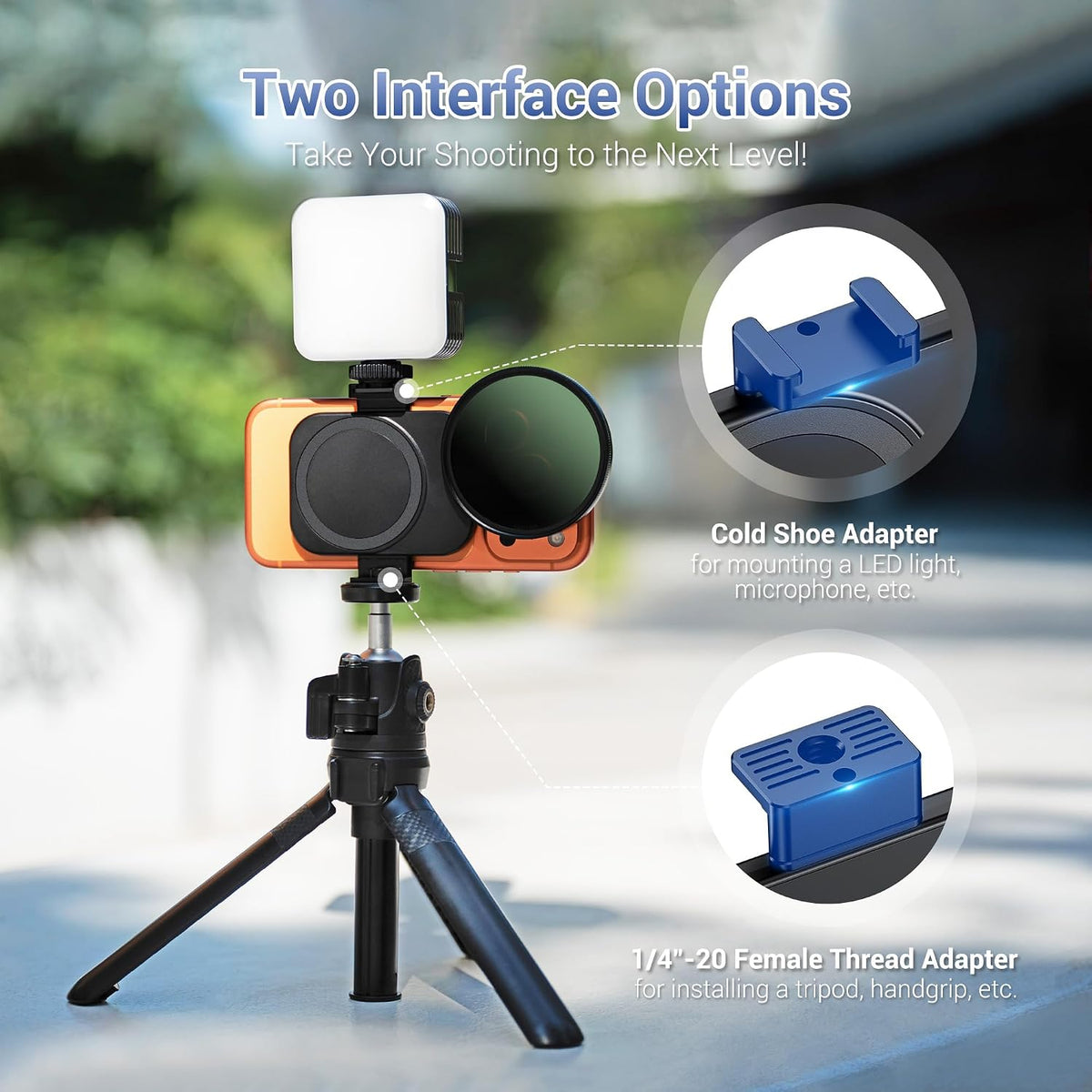 JJC 67mm Phone Lens Filter Adapter Magnetic Mount For iPhone 17/16/15/14 Pro/ Max/ Air