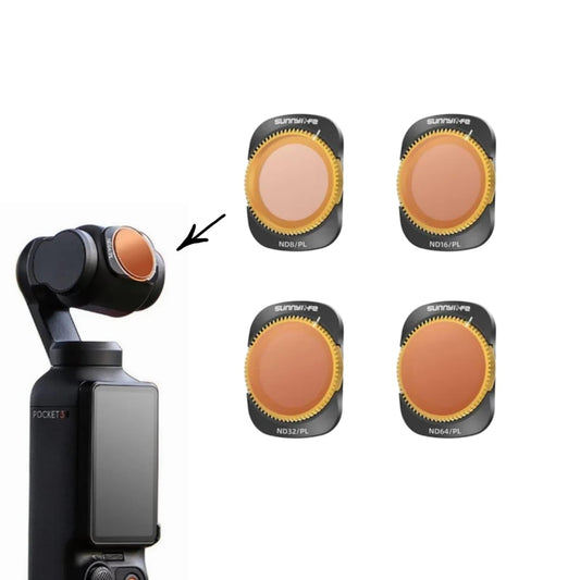 Nd Filters for DJI Osmo Pocket 3  (4 in 1 Set(NDPL))