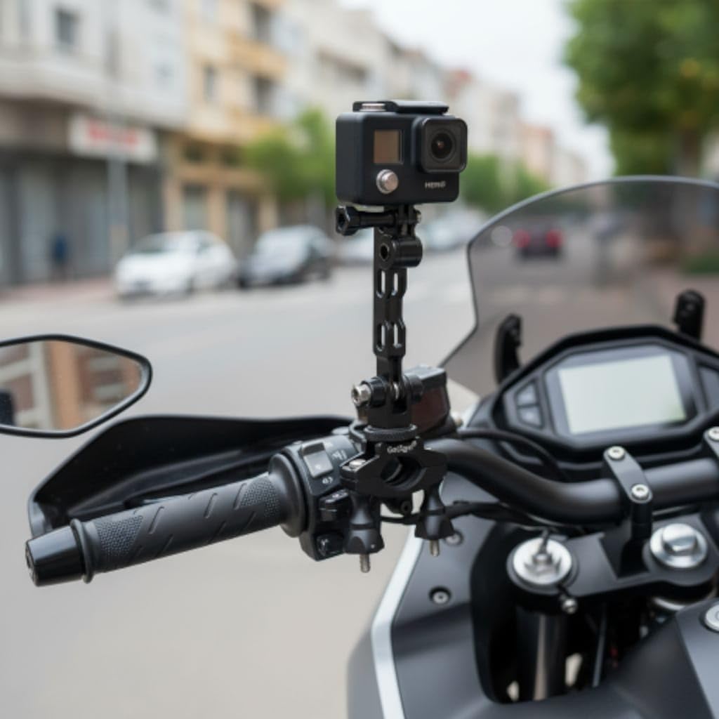 Aluminum Camera Bike Mount for Bicycle/Motorcycle For insta360 X3/ X4/ X5, GoPro, DJI Osmo 360, Pocket 3 Action Camera (Bike Bracket + Extender)