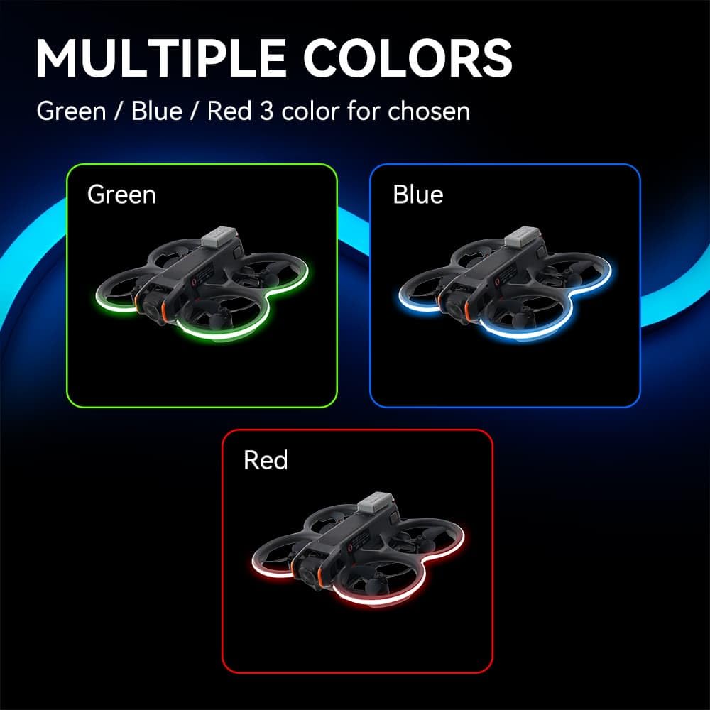 Waterproof 3-Mode LED Light Strap for DJI Avata 2 (Deep Blue) (view 4)