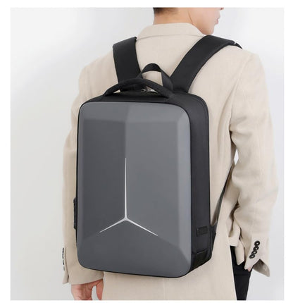 Getzget Storage Backpack equipped with Number Lock, Double safety Belt & Charging Point Laptop Bag (Grey)